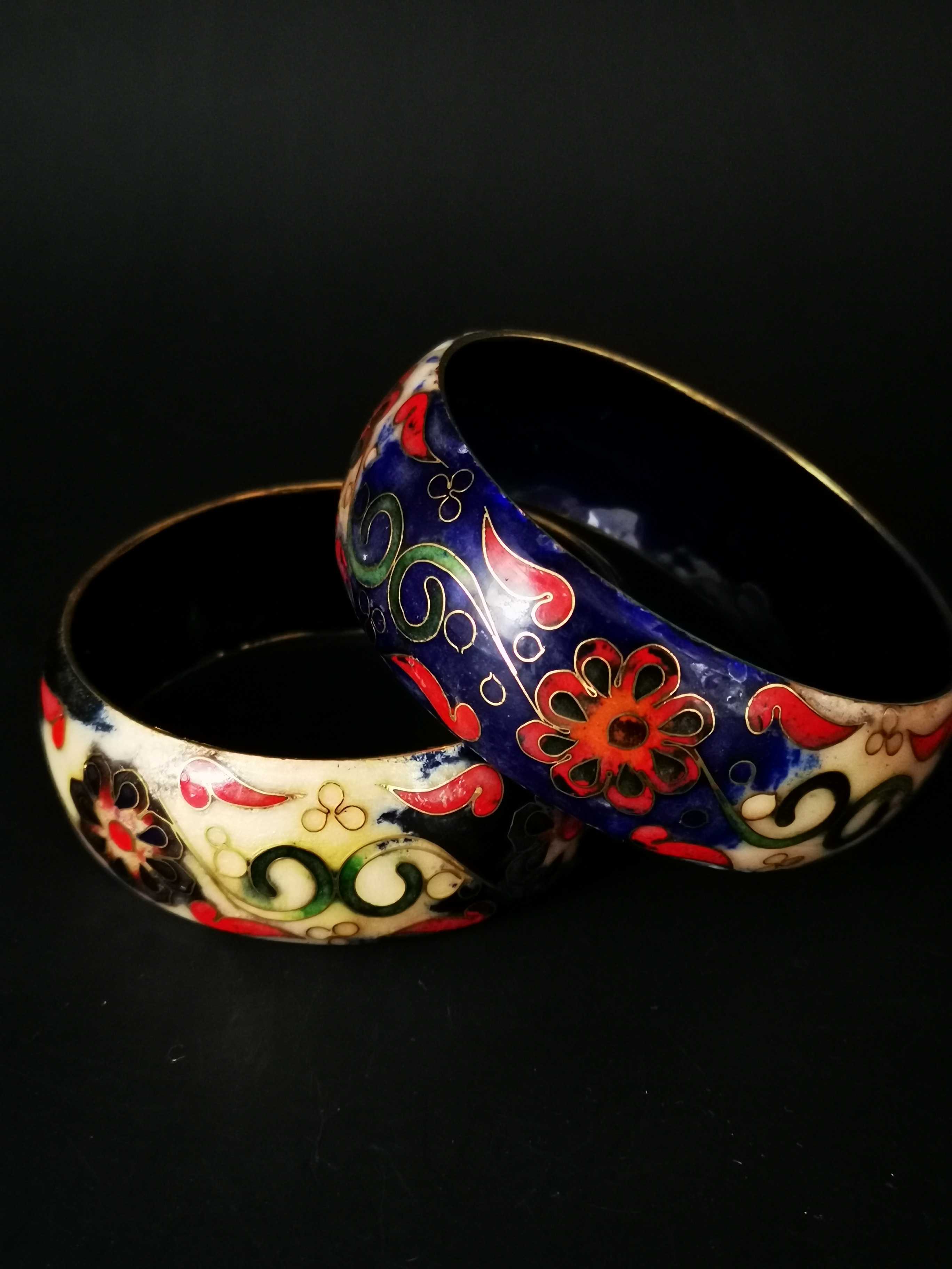 回流重磅罕见大师之作蝶恋花银蓝景泰蓝手镯镯子手镯