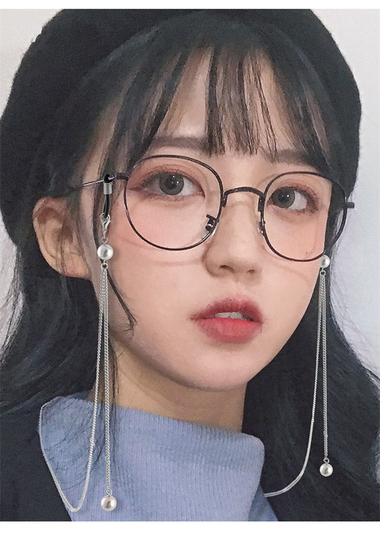 眼镜链条复古港风范智乔同款珍珠ins太阳镜框眼镜袋