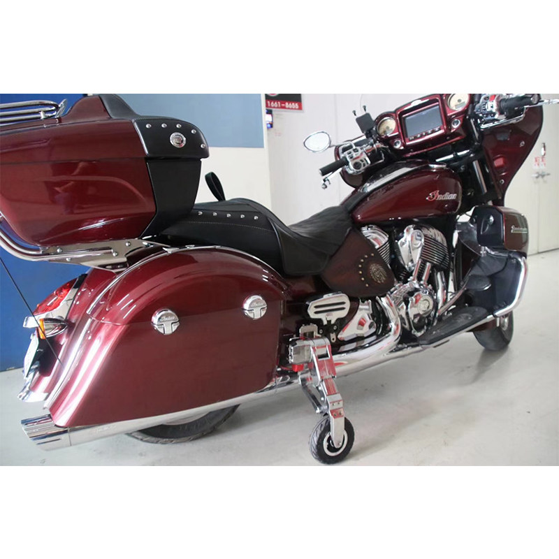 韩国glk哈雷滑翔改装摩托车机翼辅助轮宝马金翼印第安停车启停架