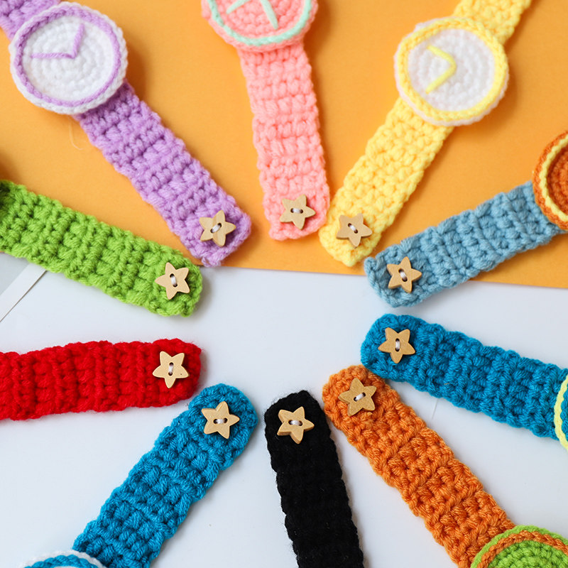 毛线钩针编织手表手环学生情侣男女朋友友创意毛线