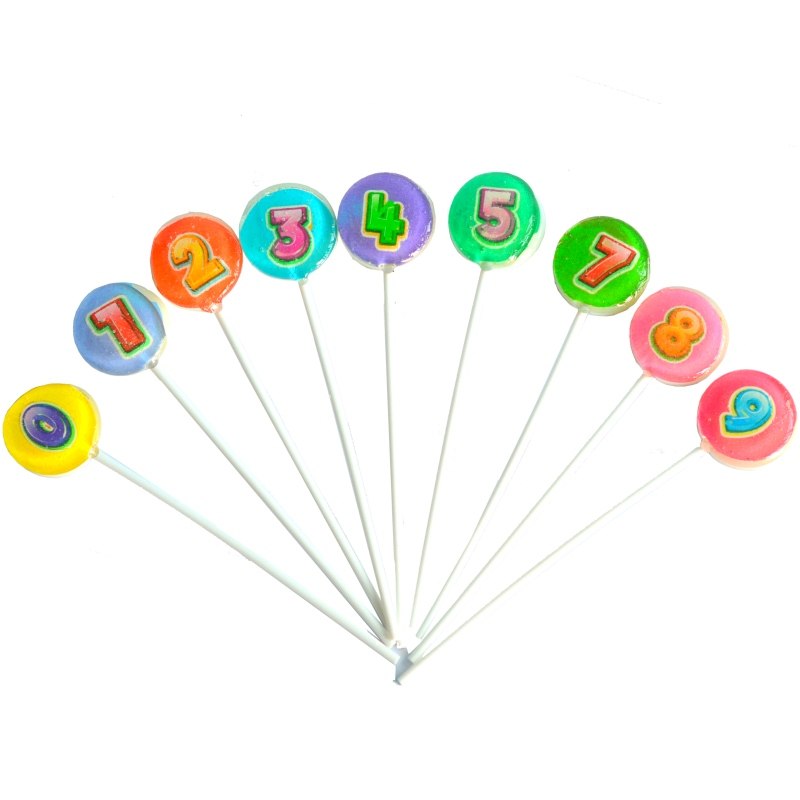 万圣节糖果网红14g可爱数字相片手工创意棒棒糖传统糖果