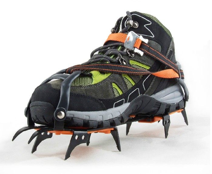 新款改进型十齿冰爪户外专业加强登山攀峰攀冰冰爪