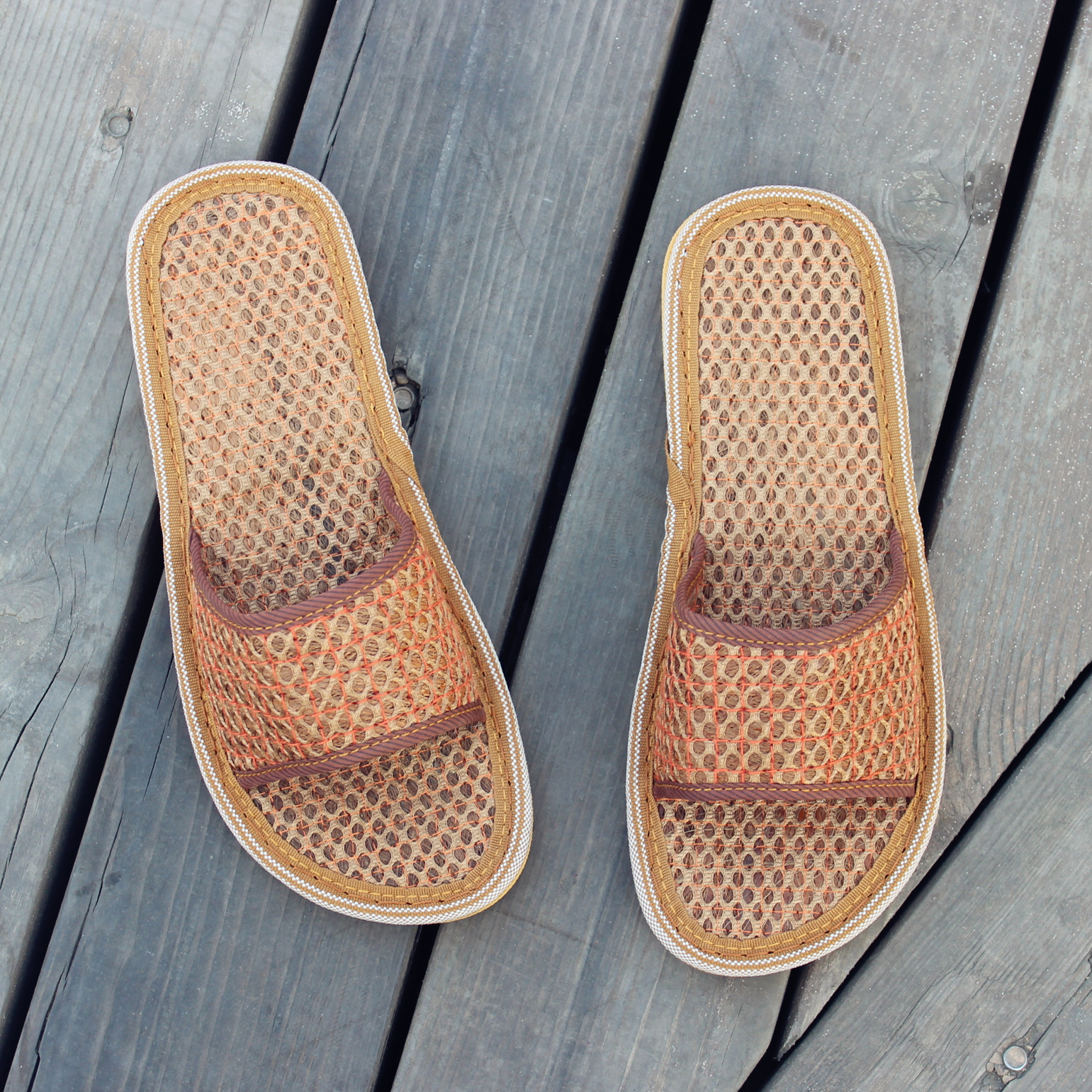 手工拖鞋男士居家棕丝夏季吸汗包一字拖