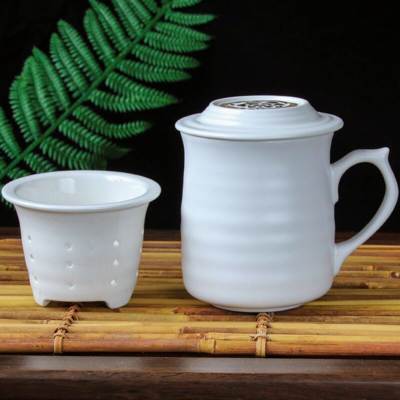 台湾乾唐轩活瓷瓷杯心动浪纹三件杯瓷茶水杯子茶杯