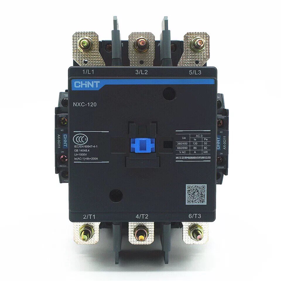 正泰交流接触器nxc-120a二开二闭cjx2220v380v36v110v昆仑系列低压
