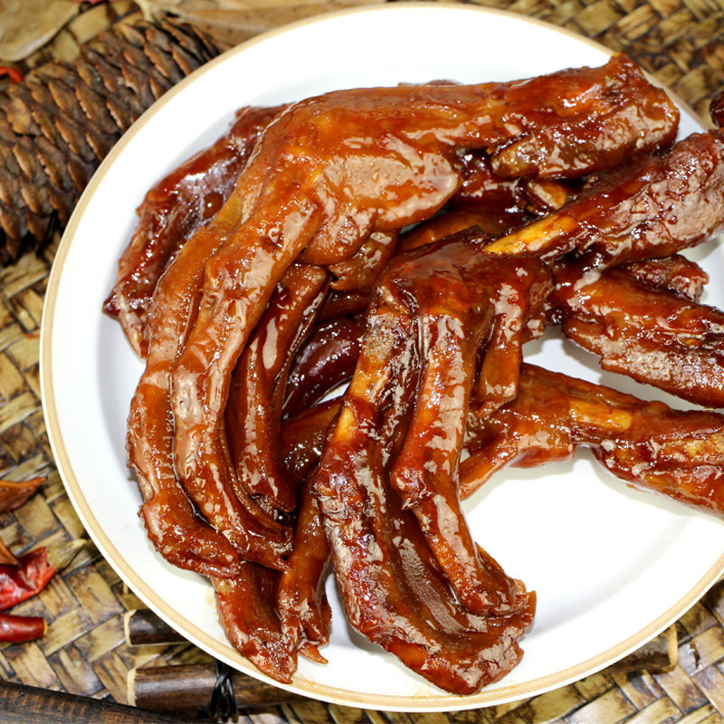 钱家香小鲜肉香鲜卤鸭爪500g 卤味鸭掌独立小包装办公室休闲零食 - 凯