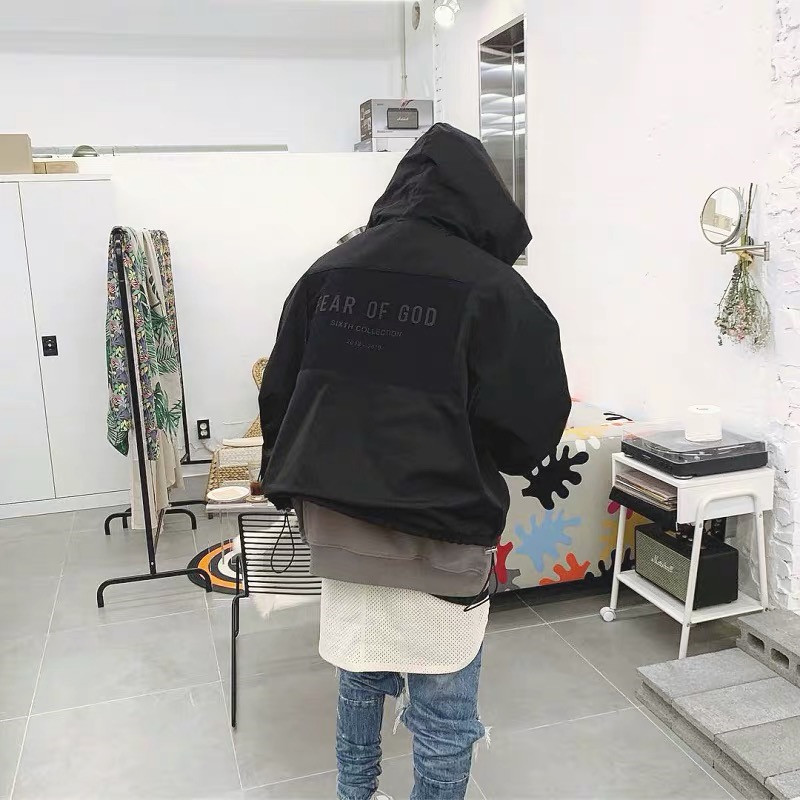 fog fear of god夹克硅胶贴布5th第五季主线美潮高街嘻哈宽松外套