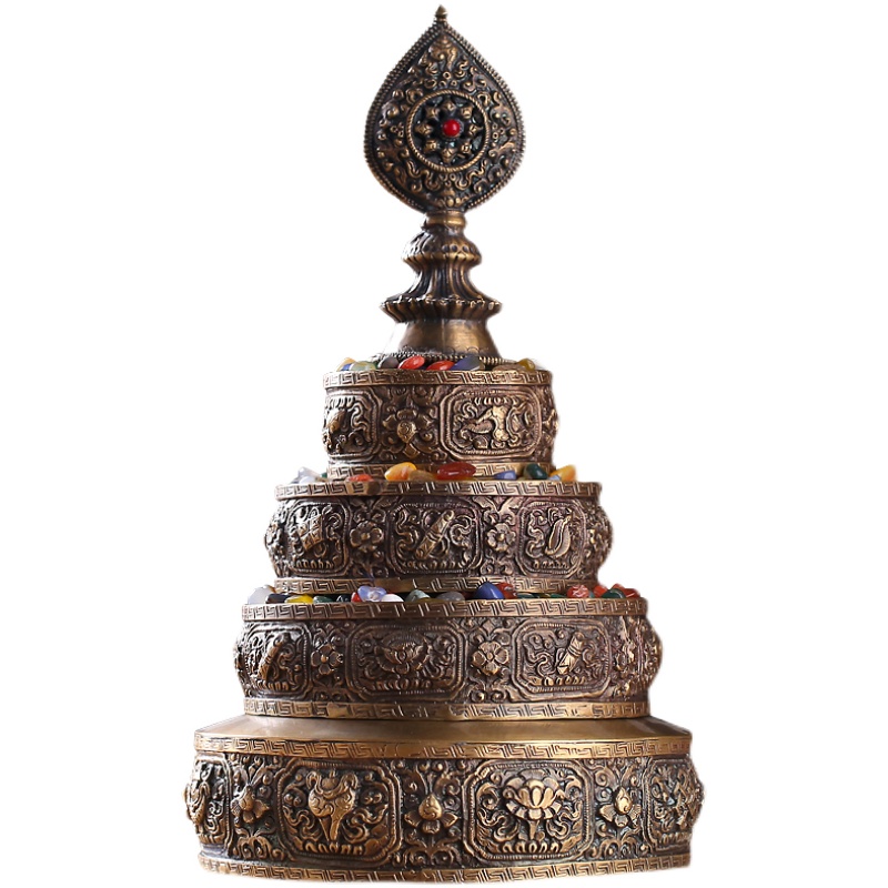 家用纯铜曼扎盘尼泊尔手工艺藏传佛教用品密宗法器供修藏族曼扎盘