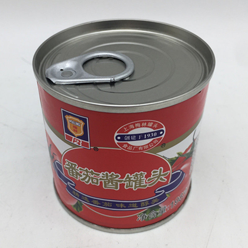 上海梅林梅林牌番茄酱罐头198g48罐梅林易拉罐装蕃茄酱调味料