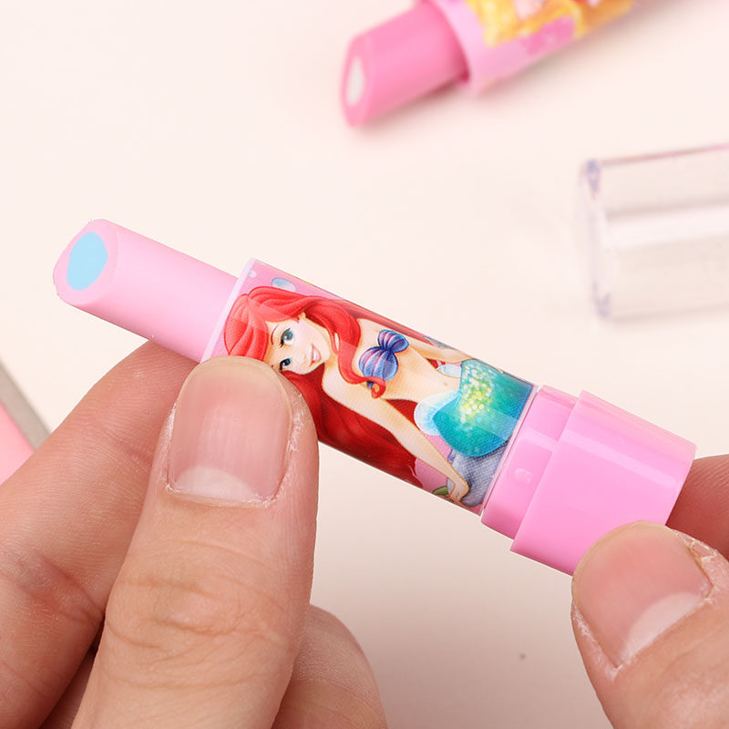 迪士尼公主口红造型橡皮擦冰雪奇缘kt橡皮
