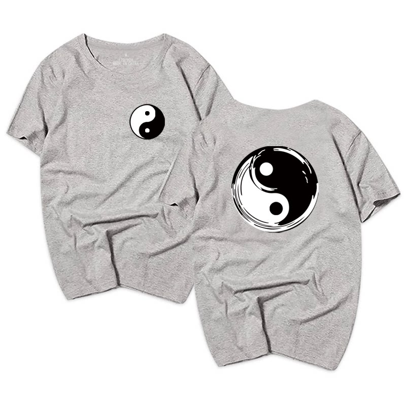 道教太极八卦图男女女中国风道家文化衣服休闲t恤