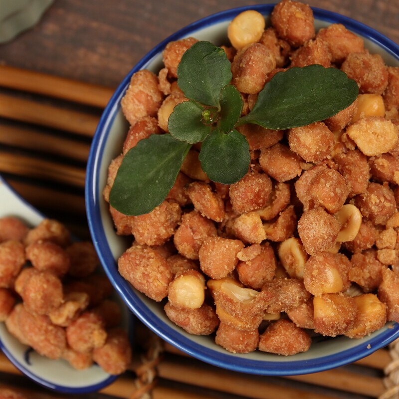 花生潮汕揭阳特产脆皮媳妇多味鱼皮咸香下酒花生