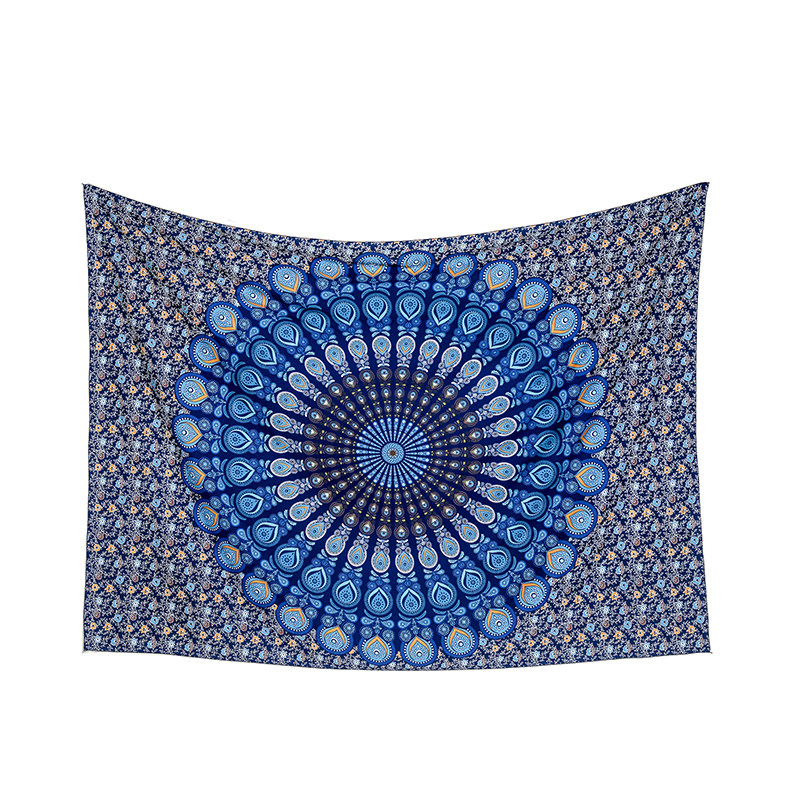 印度西藏新疆民族风装饰布挂布图腾莲花客厅沙发挂毯