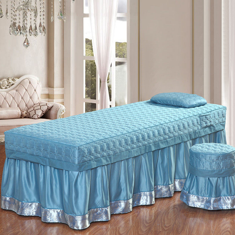 床罩新品包spa按摩美体美容院件套四件美容真丝床罩