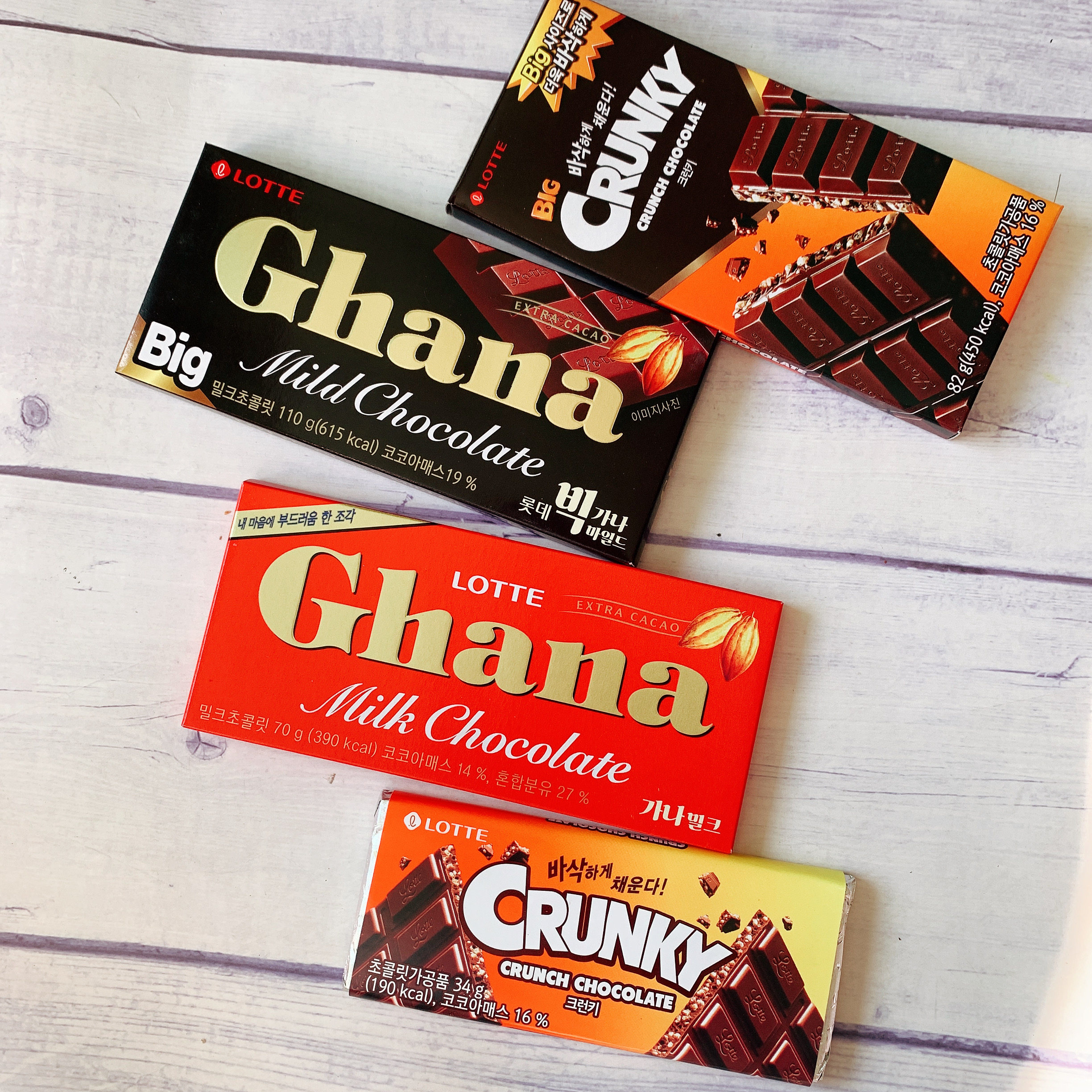 韩国乐天ghana红加纳牛奶巧克力黑巧mild浓香黄金牛奶巧克力70g