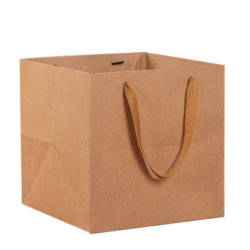牛皮牛皮纸纸袋手提方形打包服装购物袋加厚印刷礼品袋