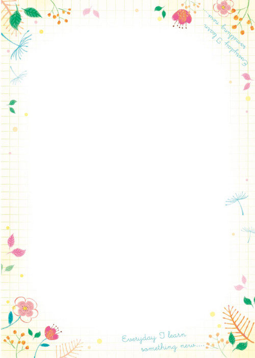 彩色台湾图案复印纸小清新创意学生用品信纸花边彩色花信纸