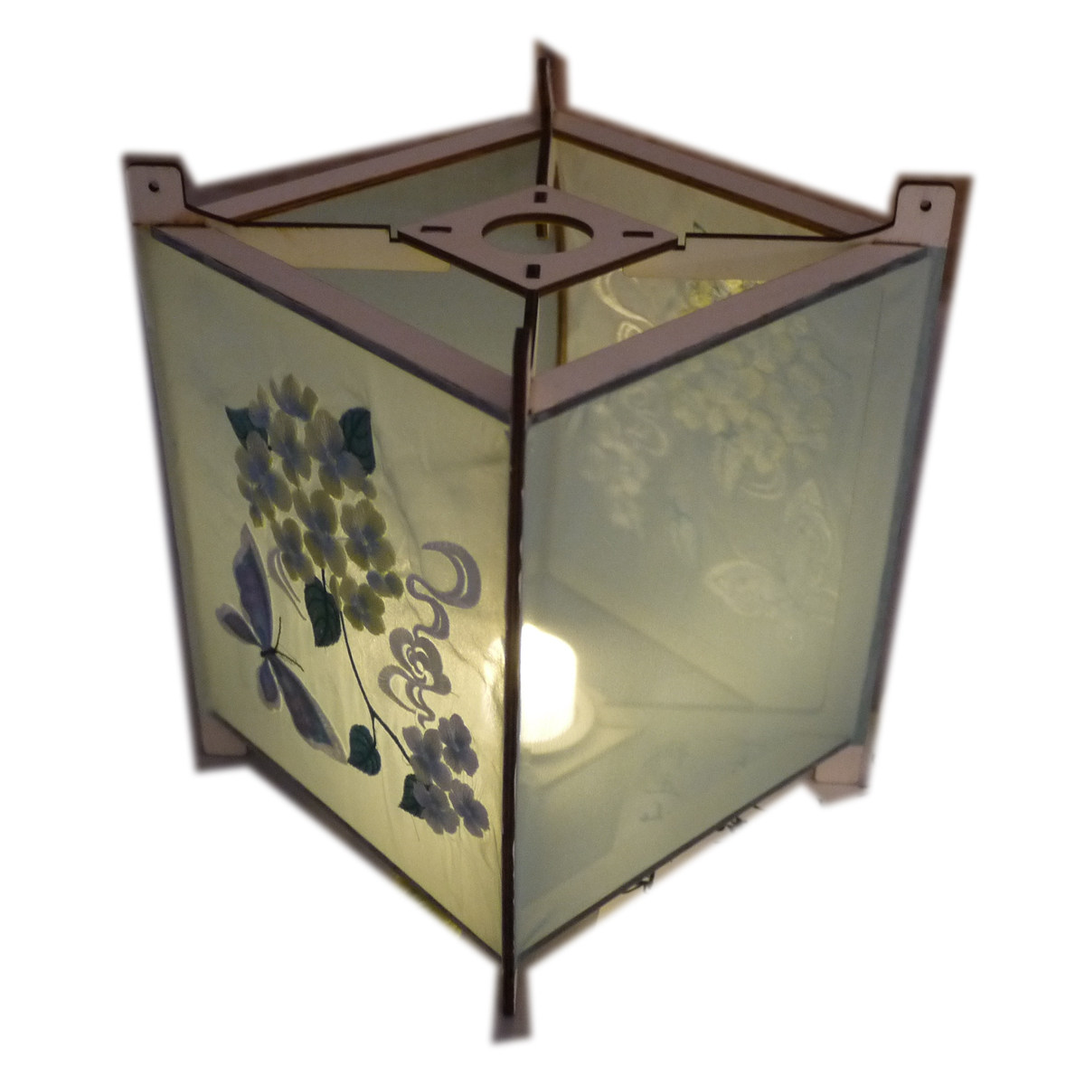 绣球绣花方形木制骨架古风宫灯手提花灯摄影灯笼