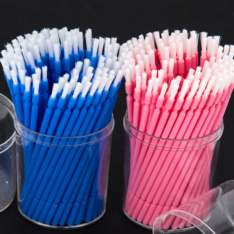 牙科小毛刷单头涂药棒长毛刷一次性涂氟刷涂护牙素刷口腔小毛刷