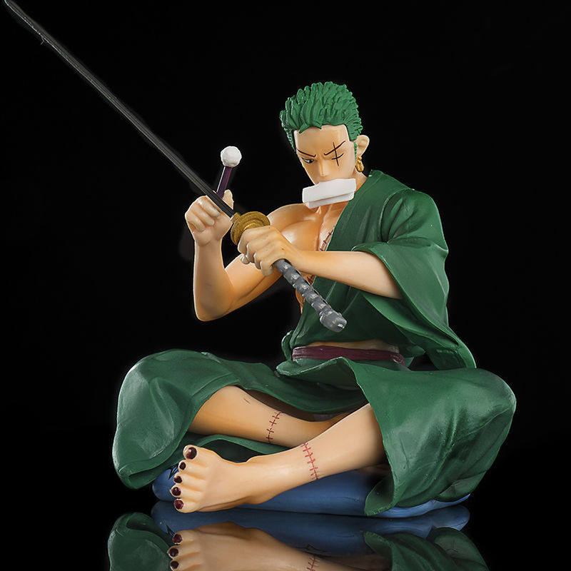 特价海贼王索隆擦刀和服坐姿动漫手办模型汽车手办