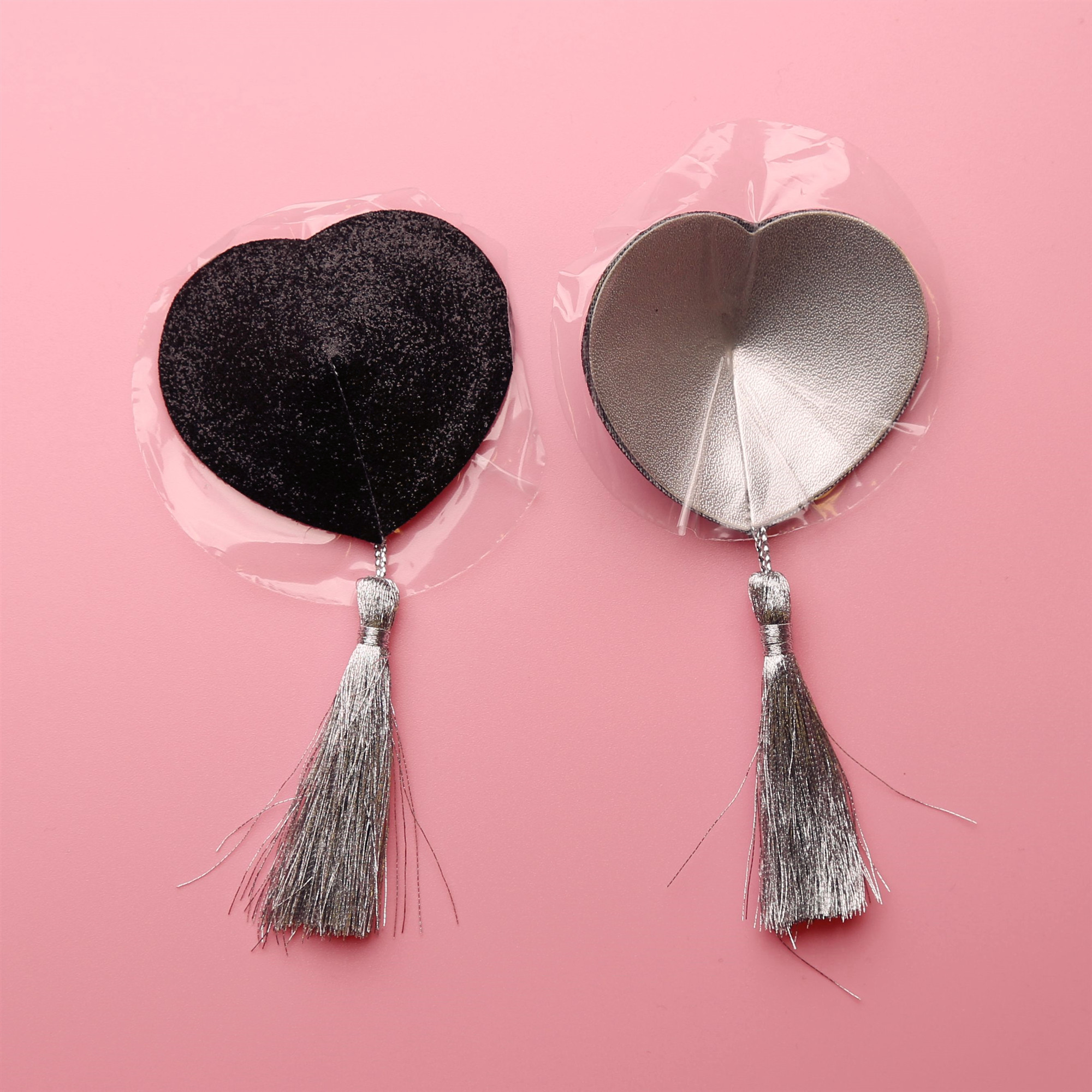 闪亮格利格利特特布流苏乳贴性感心形血滴胸贴乳贴