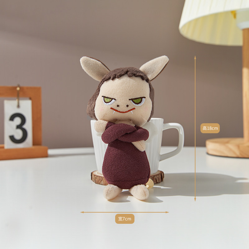 日本正品nara奈良美智恶魔天使翅膀娃娃公仔毛绒布艺类玩具