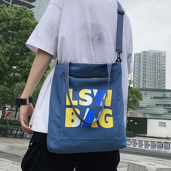 Handbag Canvas Bag Crossbody Bag Men's Bag Student Capacity Large Harajuku Shoulder Bag Japan Casual Hand Carrying Tuition Bag