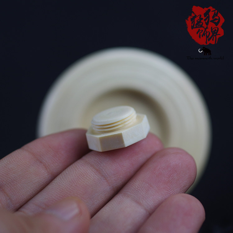 保真定制猛犸象牙雕虫具蝈蝈蛐蛐罐子笼子文玩蟋蟀
