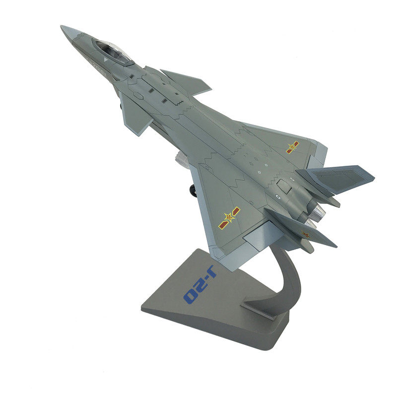 1:72 1:48歼20战斗机模型 合金j20飞机模型仿真隐形飞机歼20合金 -