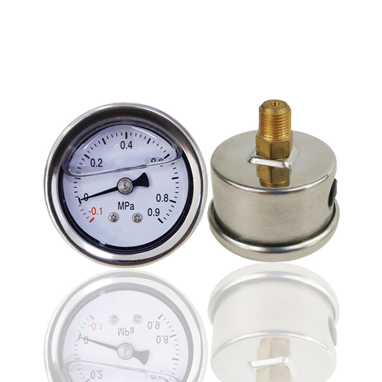 真空负压压力表供应压力表正不锈钢耐震yz40z压力表