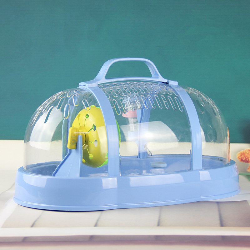 手提外带兔笼椭圆桌面水晶亚克力透明仓鼠笼子笼子