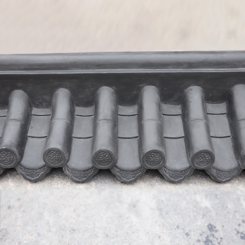 四合院古建院墙装饰树脂中式轻质一体正脊型玻璃钢仿古围墙瓦加厚