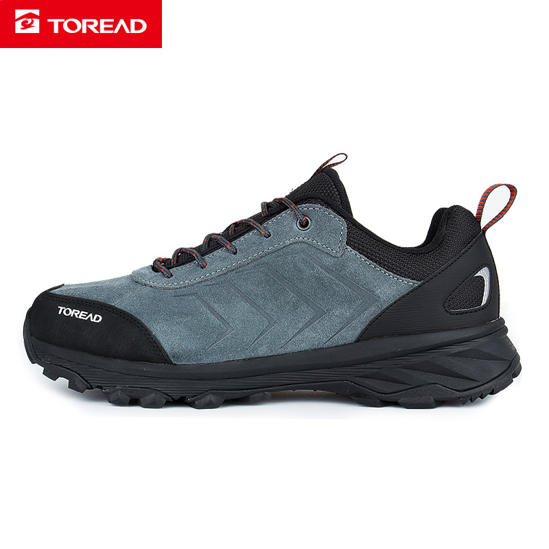 探路者男鞋秋冬新款户外登山防滑休闲运动鞋反毛皮徒步越野跑鞋女