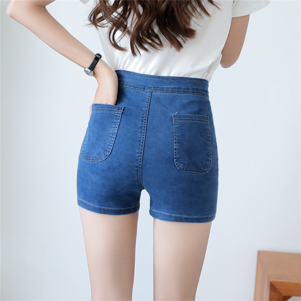 短裤aa紧身高腰牛仔女夏韩版显黑色超短热裤牛仔裤