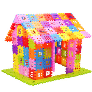 儿童塑料大方块房子拼插积木男孩幼儿园宝宝益智拼装小孩女孩玩具