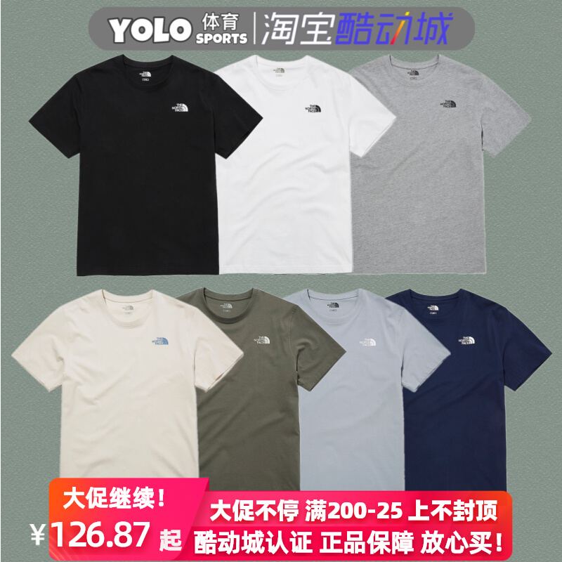 The North Face 北面新款T恤 经典小标男女情侣纯棉短袖 NT7UM20