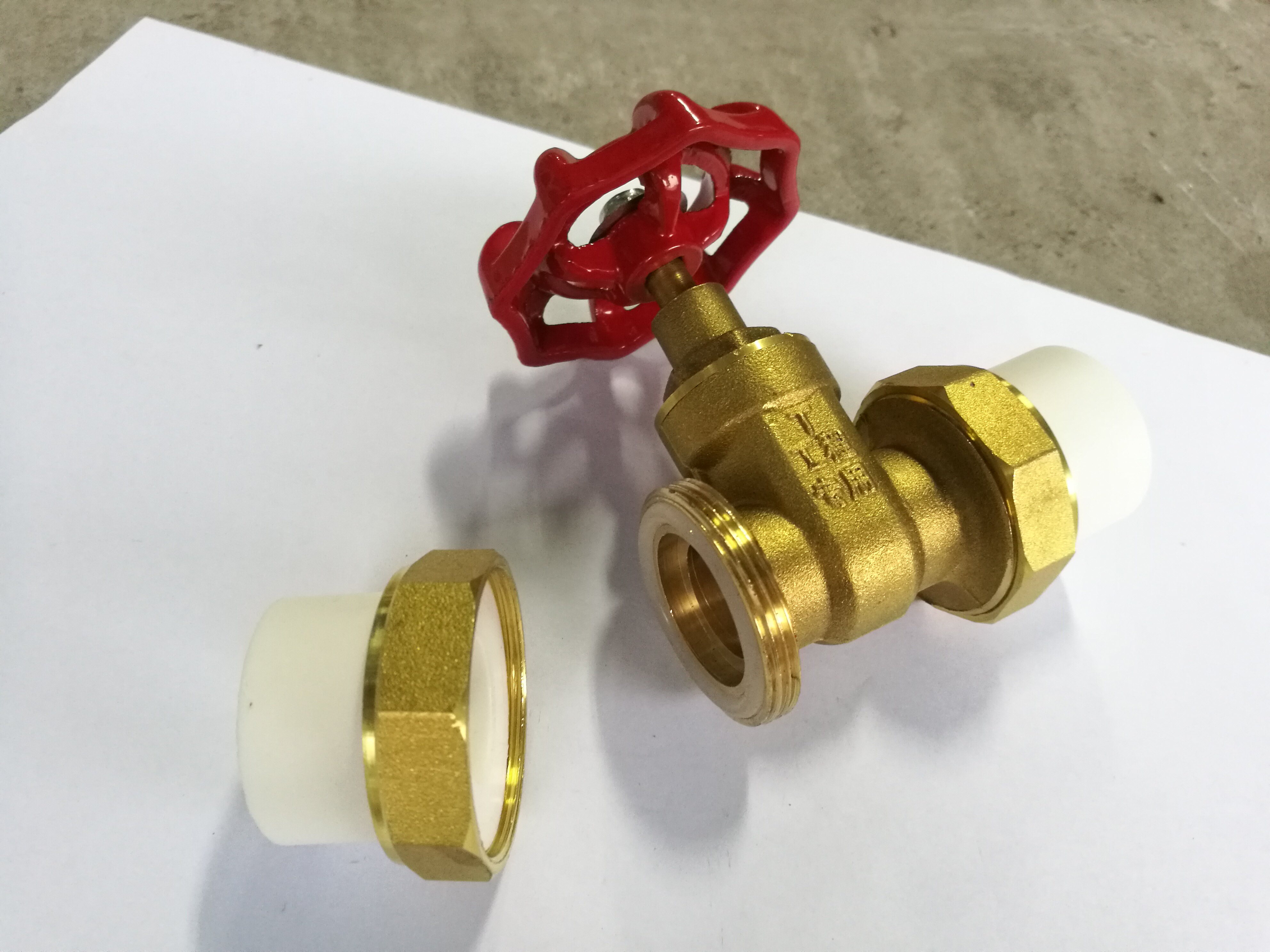 ppr双活闸阀pe活接阀门止水自来水开关全铜ppr管