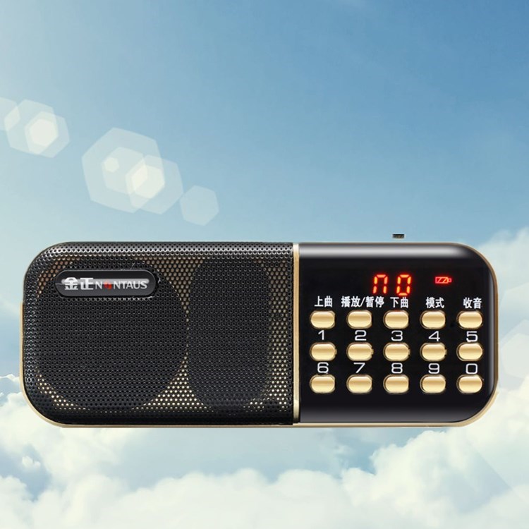 金正b837收音机多功能迷你插卡音箱充电便携式mp3插卡音箱