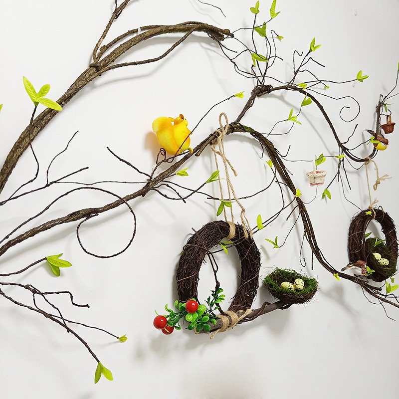 仿真绿植植物创意藤条教室内墙上面藤爬立体壁饰