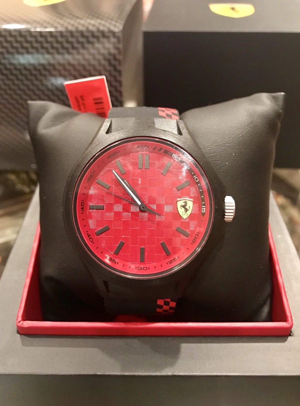 美国代购ferrari正品法拉利男表时尚硅胶运动计时欧美腕表