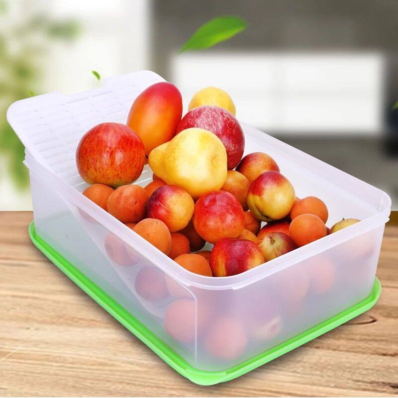 特百惠菜嫩果爽冷藏保鲜6件套装大小长方形水果保鲜盒