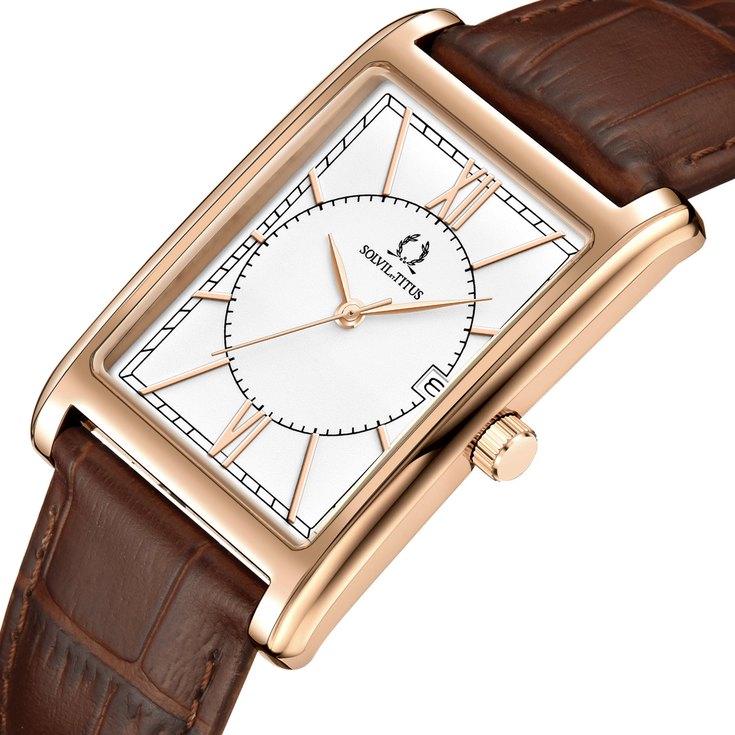 titus铁达时新款天长地久系列真皮石英复古简约情侣男表3169