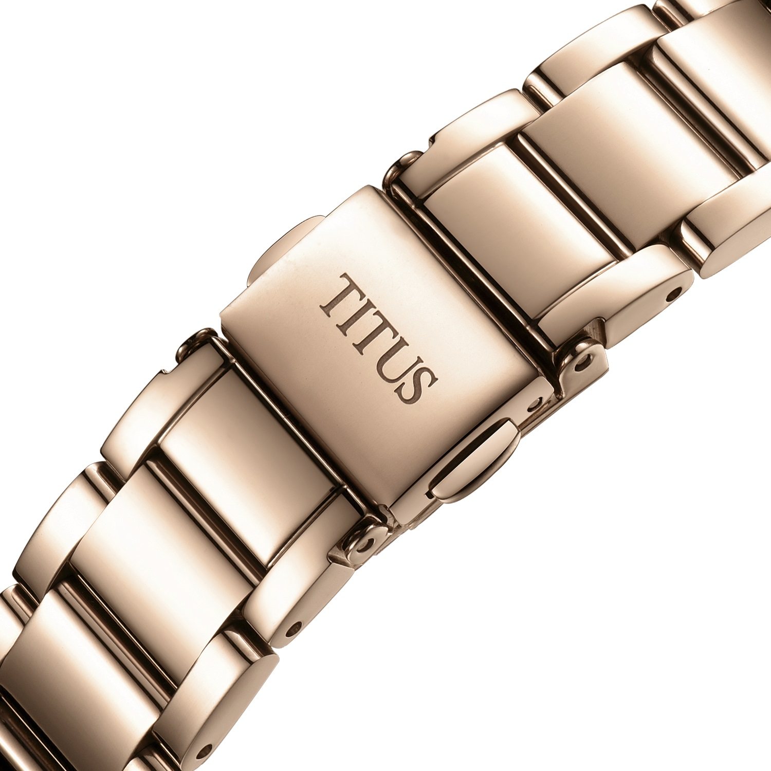 titus铁达时新品优雅奢华精钢表带机械表女士腕表瑞士腕表