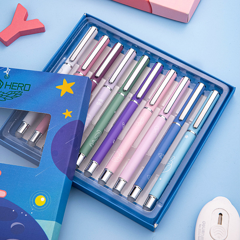 包邮英雄热敏可擦钢笔小学生专用6支装