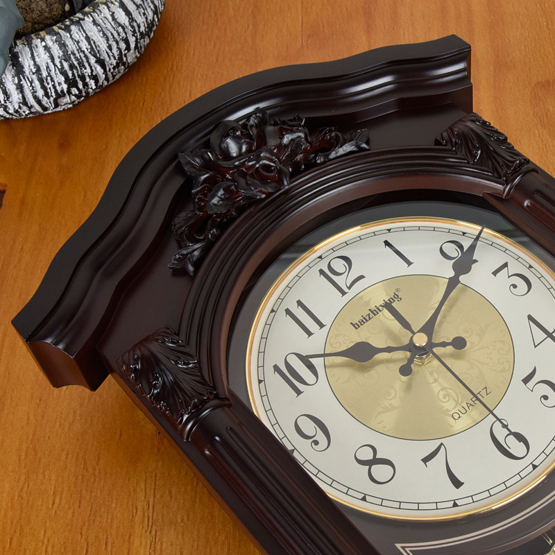 仿古客厅报时挂钟中式古典轻奢家用钟表大气挂钟