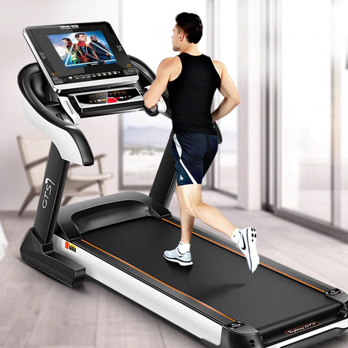 易跑gts7跑步机家用款减肥多功能折叠电动静音大型商用健身房专用