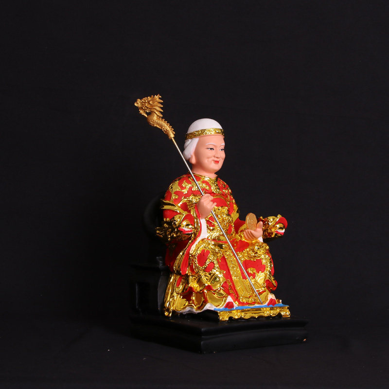 无声老母无极奶奶八卦骊山娘娘树脂彩绘佛堂摆件
