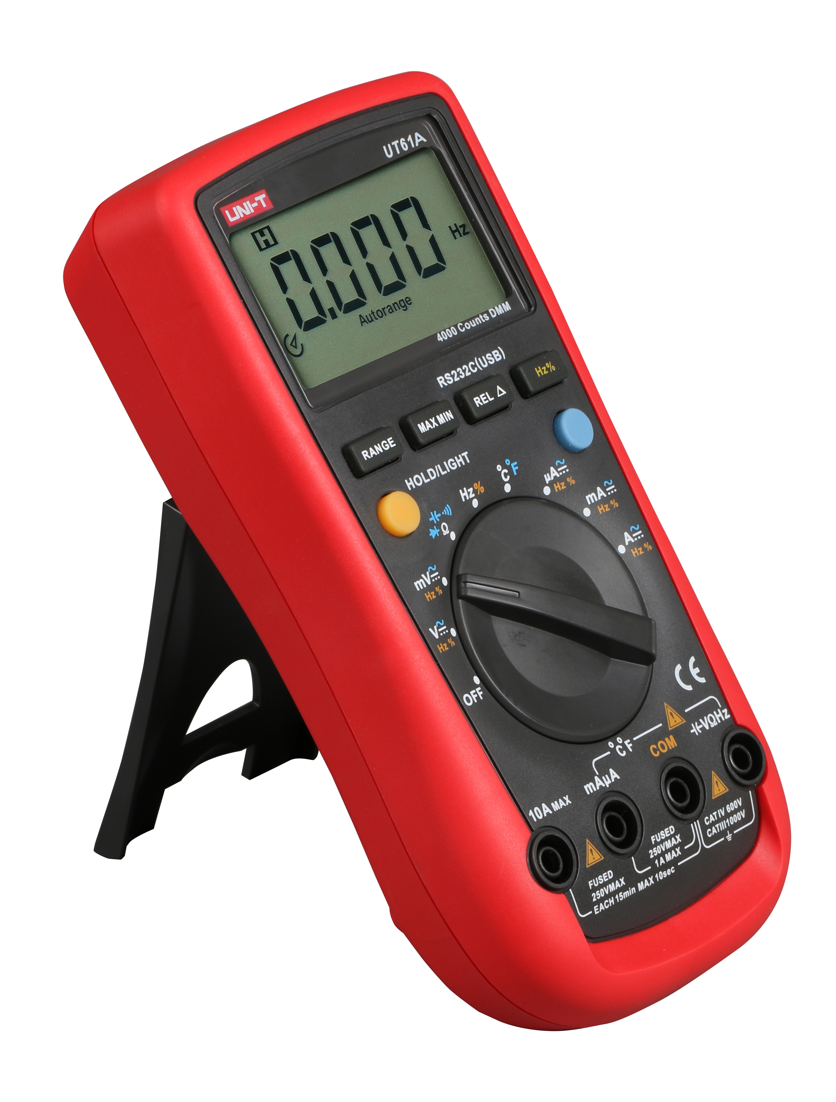 自动量程优利德万用表ut61高精度四位半数字万用表数字表测电容