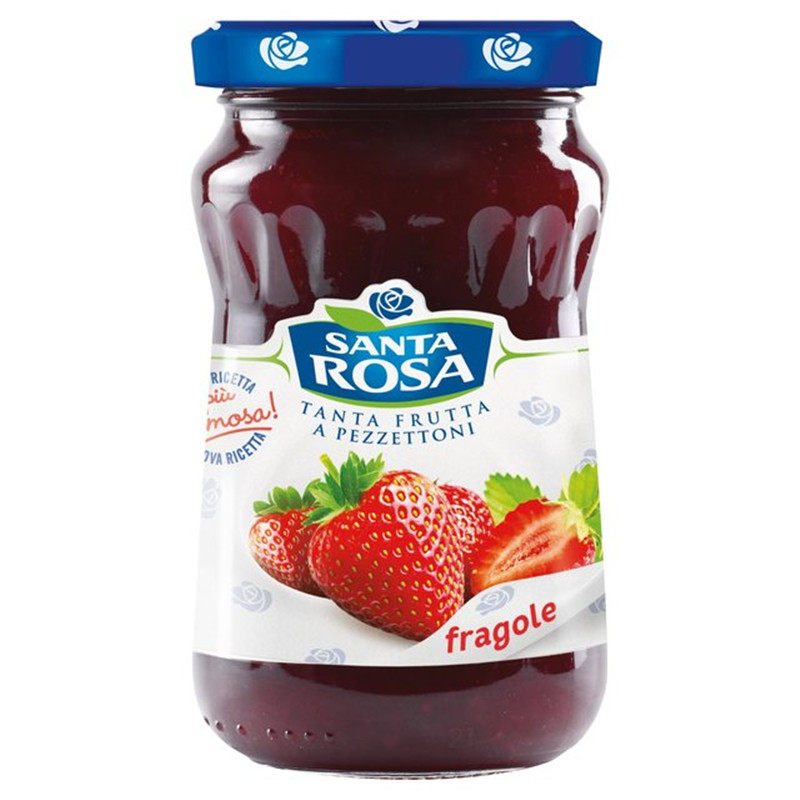 350g意大利圣塔玫瑰草莓混合果酱santarosastrawberryjam
