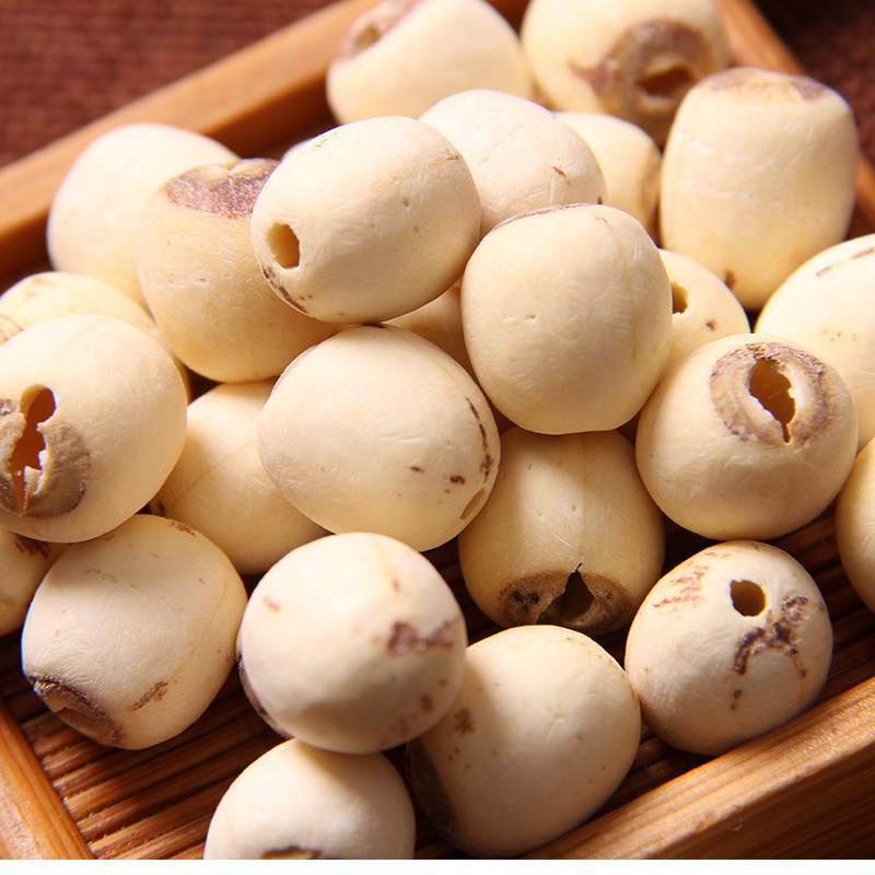 莲子干货郭家铺子磨皮白莲新鲜去芯无芯250g莲子